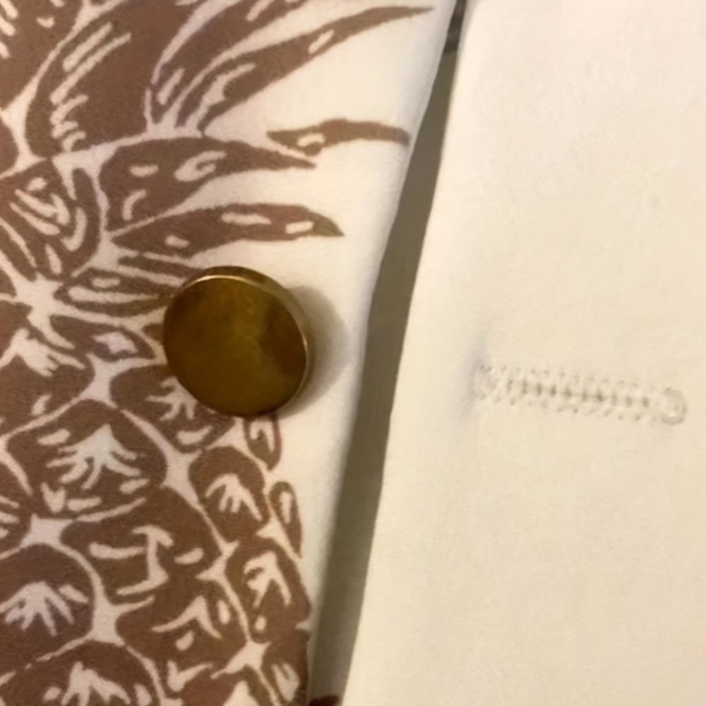 Pineapple Print Crew Neck Blouse - Picture 6 of 8